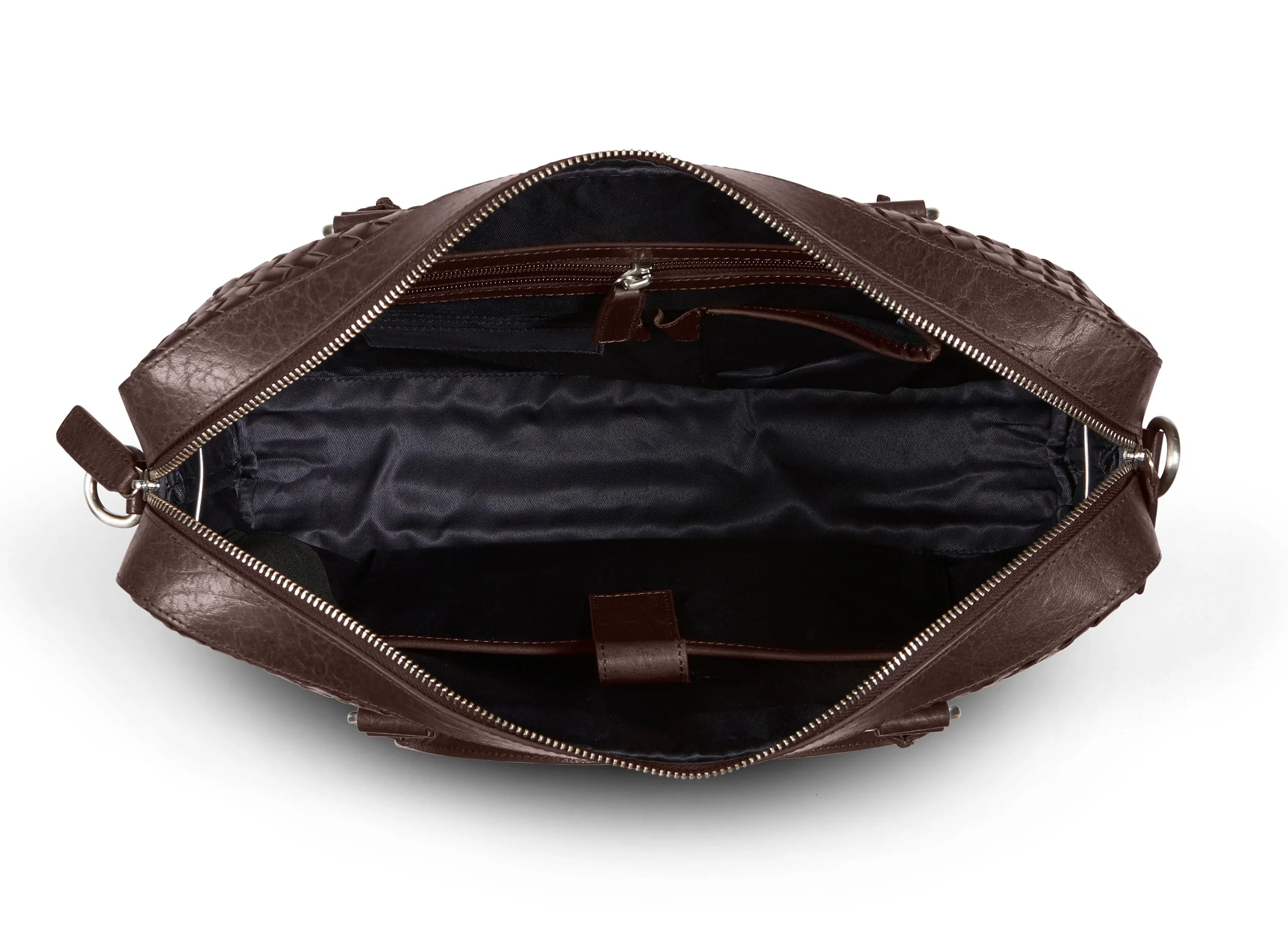 Braided Laptop Bag John Dark Brown - Image 4